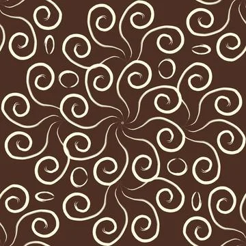 Seamless Abstract Swirl Pattern Stock Illustration