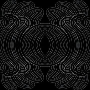 Seamless abstract symmetrical linear pattern Stock Illustration