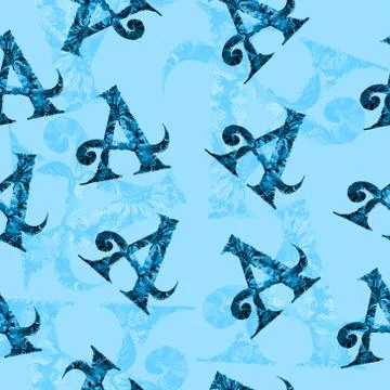 Seamless abstract symmetrical pattern. Created on the basis of drawing Stock Illustration