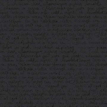 Seamless abstract text pattern on dark gray background. vector, eps 8. Stock Illustration