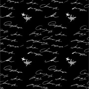 Seamless abstract text pattern Stock Illustration