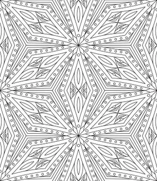 Seamless Abstract Tribal Pattern. Hand Drawn Ethnic Texture. Vector Illustrat Stock Illustration