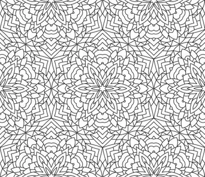 Seamless Abstract Tribal Pattern. Hand Drawn Ethnic Texture. Vector Illustrat Stockillustratie