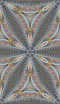 Seamless abstract tribal pattern. Hand drawn ethnic texture, vector illustrat Stock Illustration
