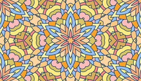 Seamless abstract tribal pattern. Hand drawn ethnic texture, vector illustrat Stock Illustration