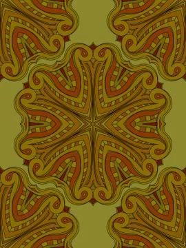 Seamless abstract tribal pattern. Hand drawn ethnic texture, vector illustrat Illustrazione stock