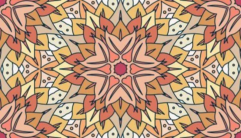 Seamless abstract tribal pattern. Hand drawn ethnic texture, vector illustrat Illustrazione stock