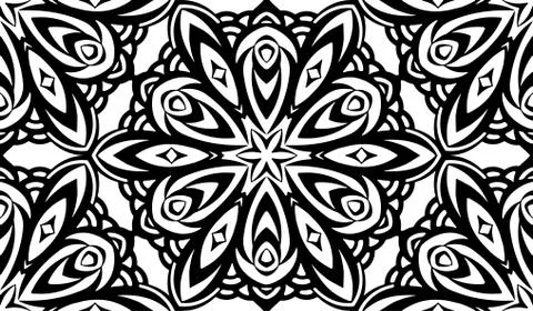 Seamless Abstract Tribal Pattern. Hand Drawn Ethnic Texture. Vector Illustrat イラスト素材