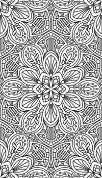 Seamless Abstract Tribal Pattern. Hand Drawn Ethnic Texture. Vector Illustrat Stock Illustration