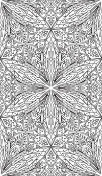 Seamless Abstract Tribal Pattern. Hand Drawn Ethnic Texture. Vector Illustrat 스톡 일러스트