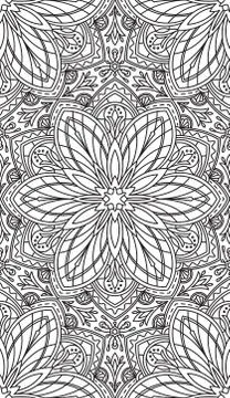 Seamless Abstract Tribal Pattern. Hand Drawn Ethnic Texture. Vector Illustrat Stock Illustration