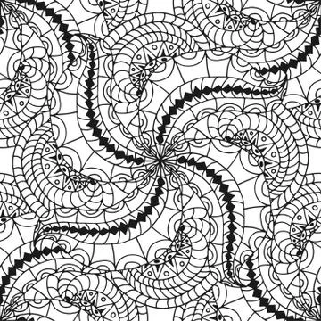 Seamless Abstract Tribal Pattern Stock Illustration