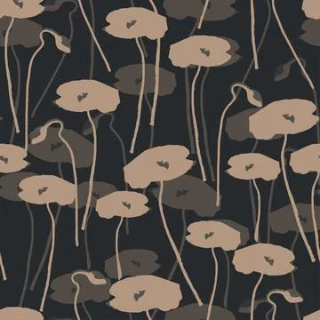 Seamless abstract twotone flowers pattern background , greeting card or fabri Stock Illustration