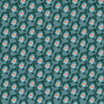 Seamless abstract unusual pattern with hand drawn unique shapes Stock Illustration
