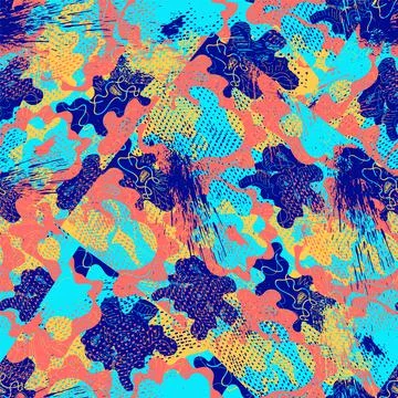 Seamless abstract urban colorful pattern Stock Illustration