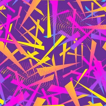 Seamless abstract urban pattern with chaotic triangle geometry gradient elements Illustrazione stock