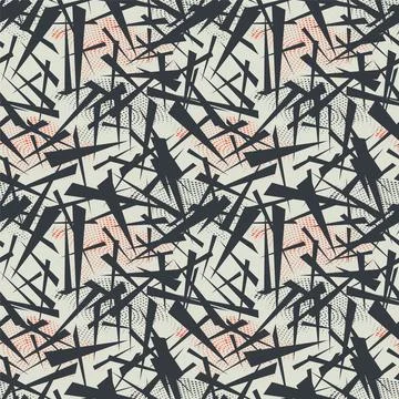Seamless abstract urban pattern with chaotic triangle geometry elements  イラスト素材