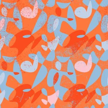 Seamless abstract urban pattern with chaotic wave shapes and grunge lines Stock Illustration