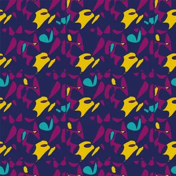 Seamless abstract urban pattern with chaotic wave shapes and grunge lines Stock Illustration