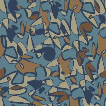 Seamless abstract urban pattern with chaotic wave shapes and grunge lines Stock Illustration