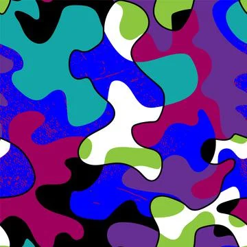 Seamless abstract urban pattern with chaotic wave shapes and grunge lines 스톡 일러스트