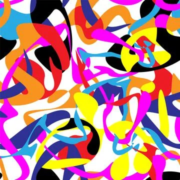 Seamless abstract urban pattern with creative vector wave shapes Illustrazione stock