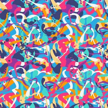 Seamless abstract urban pattern with creative vector wave shapes Stockillustratie