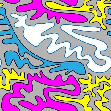 Seamless abstract urban pattern with creative vector wave shapes 스톡 일러스트