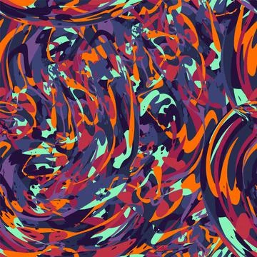 Seamless abstract urban pattern with creative vector wave shapes Stock Illustration