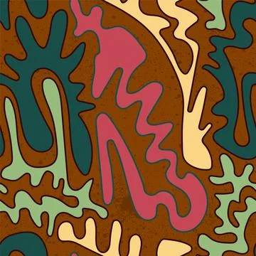 Seamless abstract urban pattern with creative vector wave shapes 스톡 일러스트