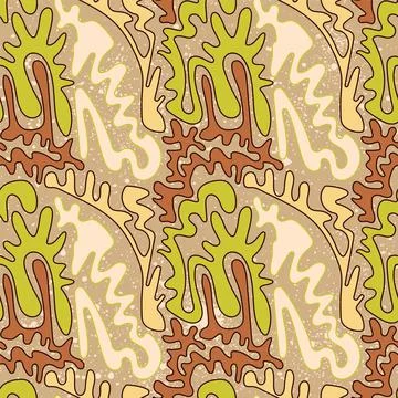 Seamless abstract urban pattern with creative vector wave shapes Stock Illustration