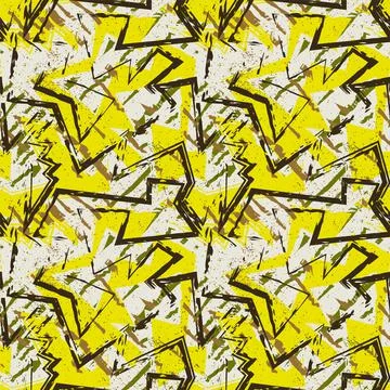 Seamless abstract urban pattern with curved geometry elementsand grunge curved l Stock Illustration