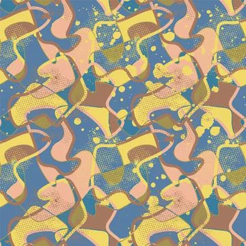 Seamless abstract vector backdrop  with colorful unique geometry pattern  Illustrazione stock