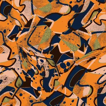 Seamless abstract vector backdrop  with colorful unique geometry pattern Illustrazione stock