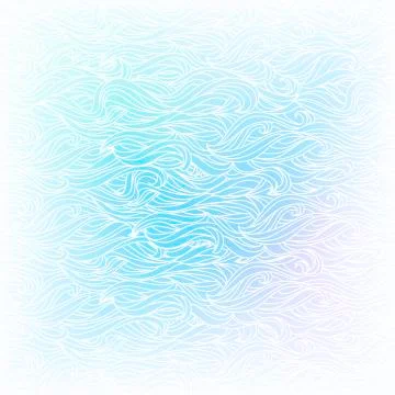 Seamless Abstract Vector Light Blue White Color Hand-drawn Patte Stock Illustration