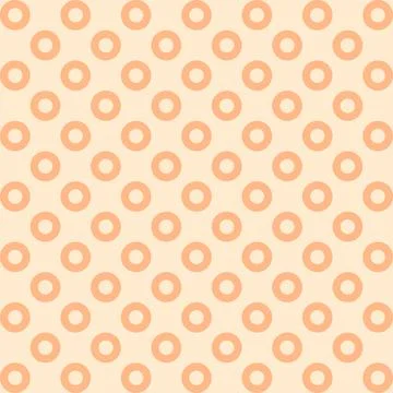 Seamless abstract vector pattern featuring peach fuzz dots, geometric shapes, Stock Illustration