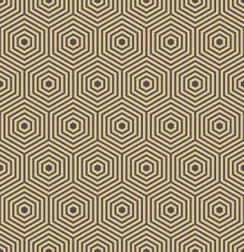 Seamless Abstract Vector Pattern With Hexagons Illustrazione stock