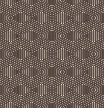 Seamless Abstract Vector Pattern With Hexagons Stock Illustration