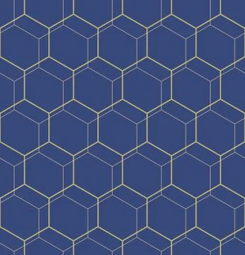 Seamless Abstract Vector Pattern With Hexagons Stock Illustration