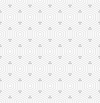 Seamless Abstract Vector Pattern With Hexagons Stock Illustration