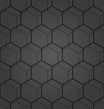 Seamless Abstract Vector Pattern With Hexagons Illustrazione stock