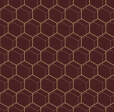 Seamless Abstract Vector Pattern With Hexagons Stock Illustration