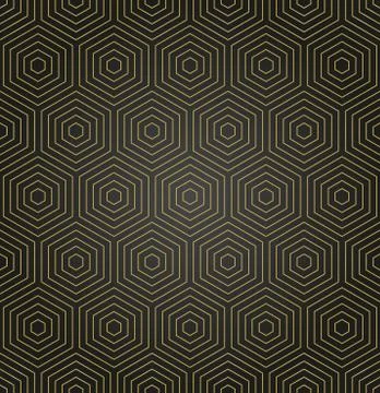 Seamless Abstract Vector Pattern With Hexagons Stock Illustration