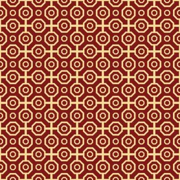 Seamless Abstract Vector Pattern With Octagons Stock Illustration