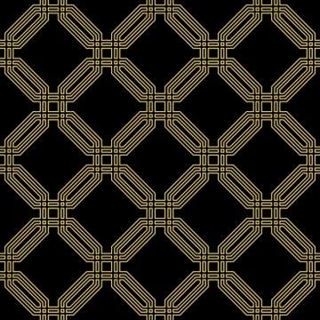 Seamless Abstract Vector Pattern With Octagons Stock Illustration