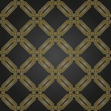 Seamless Abstract Vector Pattern With Octagons Stock Illustration