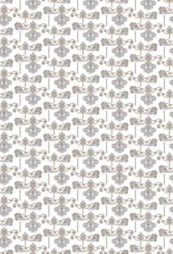 Seamless abstract vector pattern with shapes reminiscent of leaves, Baroque Stock Illustration