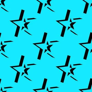 Seamless abstract vector pattern with stylized 3D stars on a bright background. イラスト素材