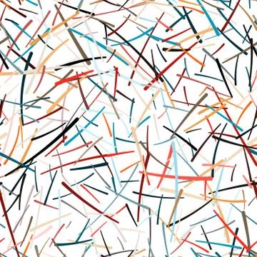 Seamless abstract vector pattern. Tangle of strokes, lines. Stock Illustration
