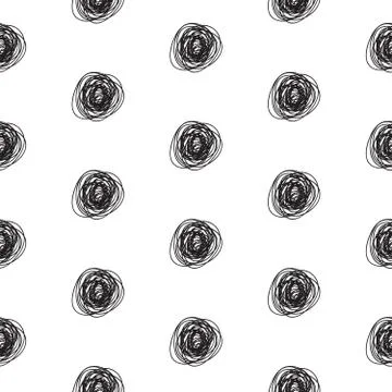 Seamless abstract  vector scribble pattern 스톡 일러스트